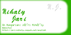 mihaly jari business card